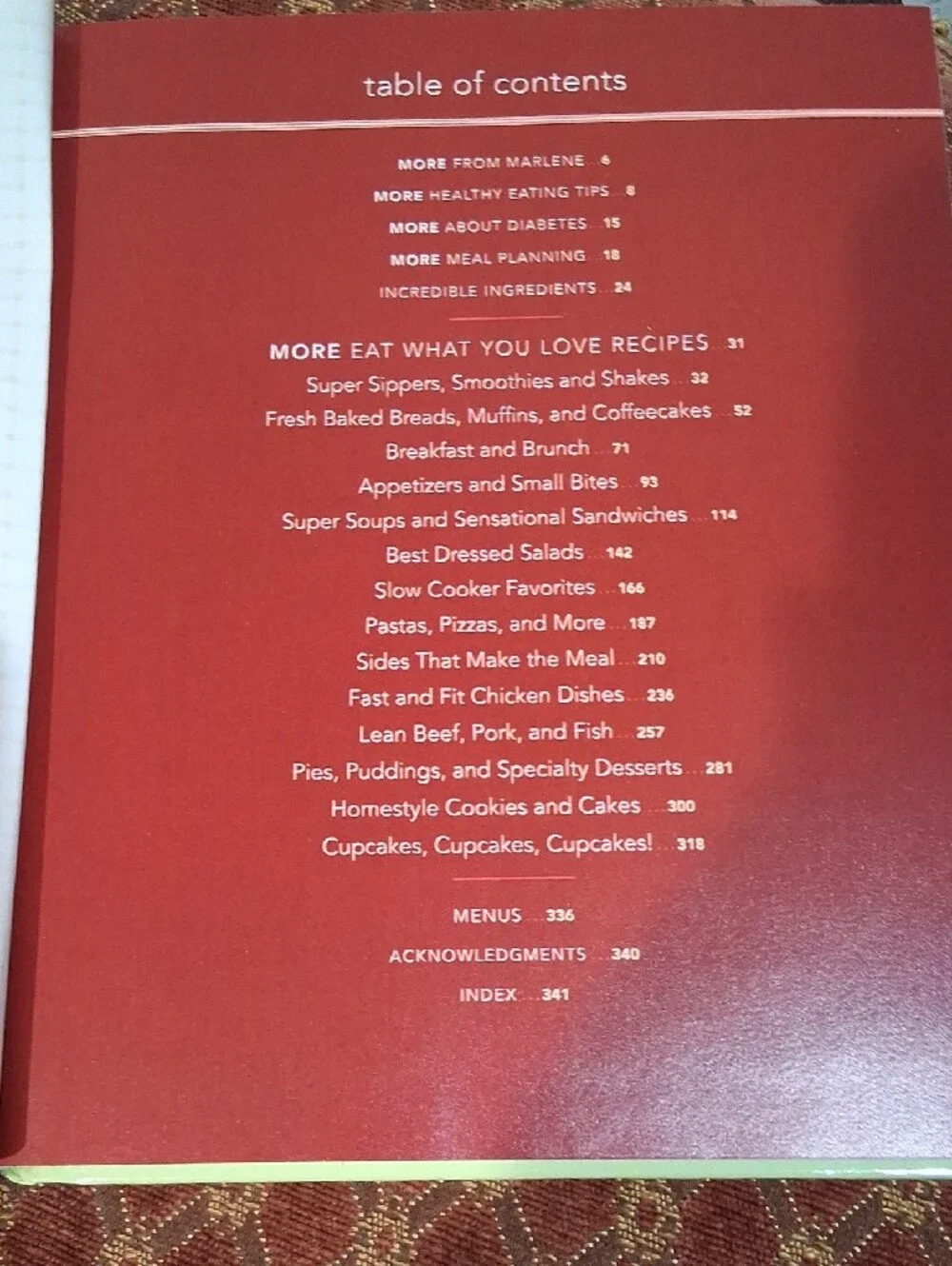 Marlene Koch — Eat More of What You Love Cookbook (Light Green Cover)